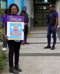 Salford Royal Hospital applause and protest 